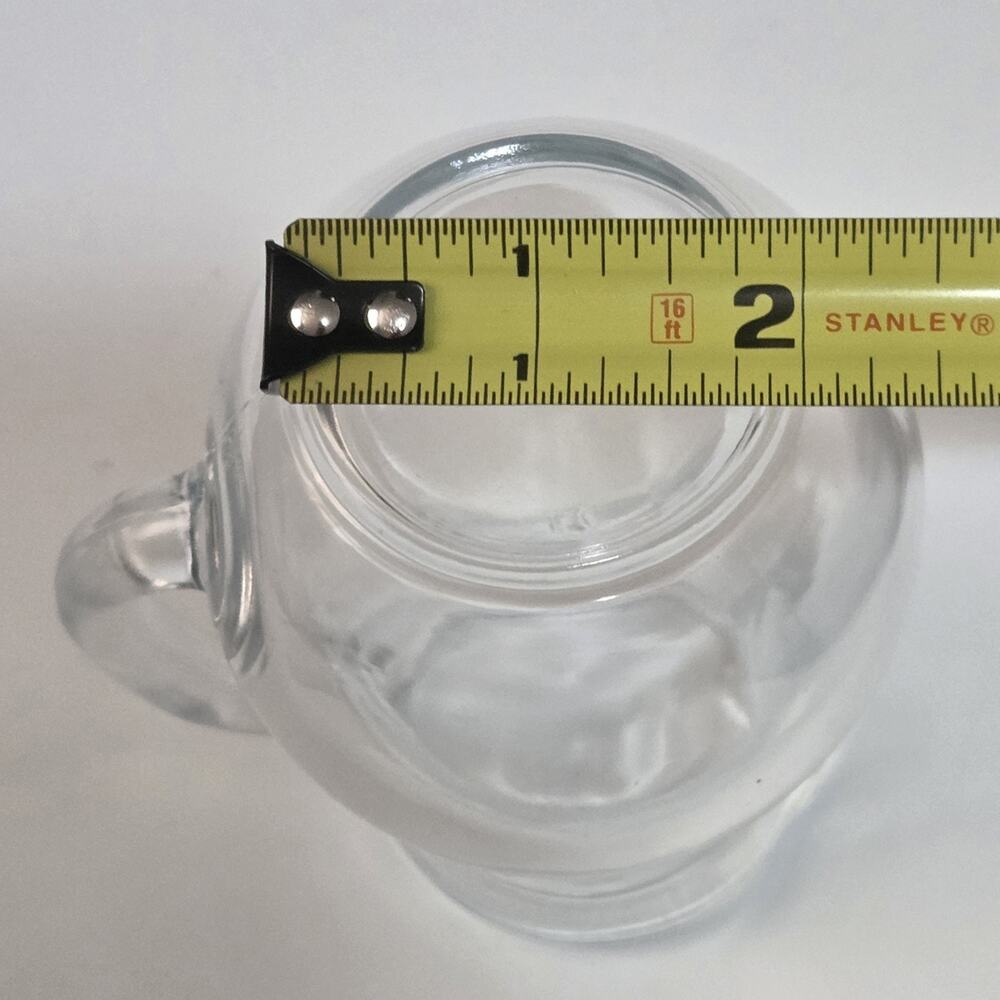 Small Clear Glass 0.25L Bistro Pitcher / Carafe with Handle - Picture 7 of 10